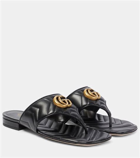 gucci marmont thong sandals review